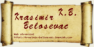 Krasimir Beloševac vizit kartica